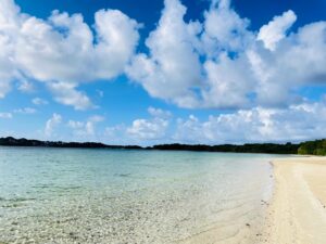 プライベートビーチの海岸線