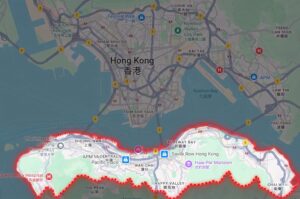 香港島の地図