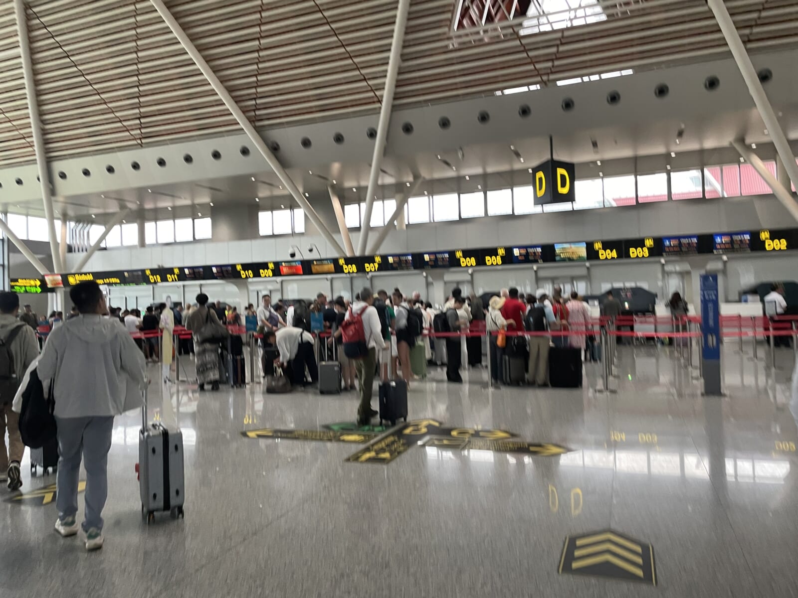 シェムリアップ空港のチェックインカウンター